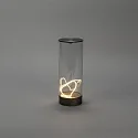 Konstsmide Batteri bordlampe EDISON S USB IP54, antracit dæmpbar