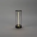 Konstsmide Batteri bordlampe EDISON S USB IP54, antracit dæmpbar