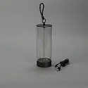 Konstsmide Batteri bordlampe EDISON S USB IP54, antracit dæmpbar