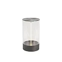 battery table lamp EDISON M USB IP54, anthracite dimmable