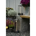 Konstsmide battery table lamp EDISON M USB IP54, anthracite dimmable