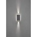 Konstsmide Udendørs wall luminaire CEREMONA up / down, justerbar IP54, antracit, gennemsigtig 