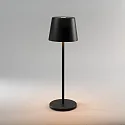 Konstsmide Batteri bordlampe VENCE USB IP54, sort dæmpbar