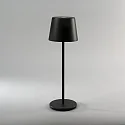 Konstsmide Batteri bordlampe VENCE USB IP54, sort dæmpbar