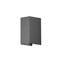 HighPower LED outdoor wall luminaire CREMONA, Up/Down, adjustable beam, 3W 3000K 460lm, anthracite / clear