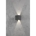 HighPower LED outdoor wall luminaire CREMONA, 3W 3000K 460lm, anthracite aluminium / clear acrylic, adjustable light outlet