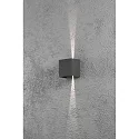 HighPower LED outdoor wall luminaire CREMONA, 3W 3000K 460lm, anthracite aluminium / clear acrylic, adjustable light outlet
