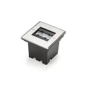 Outdoor HighPower LED in-ground spot, IP65, angular, 9W 3000K 900lm, adjustable light gate 0-120°, inox 304 / clear glass