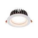  LED Loftindbygningslampe COB 130 rund, 18W, strøm konstant, 34,8V DC, 500mA, 3000K, hvid