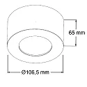 LED surface mount luminaire LUNA, IP20, indirect lightbeam, not dimmable, white