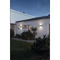 Konstsmide Udendørs wall luminaire MODENA IP54, opal, sort