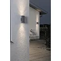Outdoor wall luminaire MONZA, with double cone of light, 2x GU10 max. 35W, anthracite aluminium clear glass