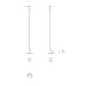 Zafferano Tilbehør til PENCIL MODULO LUCE Fastholdelsesclips 2, sæt med 2, mørk grå