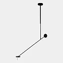 Pendel INVISIBLE SINGLE FIXED LED 1-flamme, drejelig, vipbar IP20, sort dæmpbar