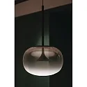 LEDS C4 pendant luminaire ALIVE SINGLE LED IP20, black dimmable