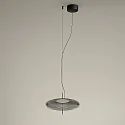 LEDS C4 Pendel PLAT SURFACE (LIGHT FOR LIFE) med skærm, CCT Switch, justerbar, med diffuser IP20, sort dæmpbar