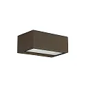 outdoor wall luminaire NEMESIS E27 - 9x22CM up / down, large E27 IP66, brown dimmable