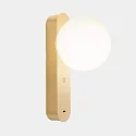 Væglampe PERLINA WALL USB-C med USB tilslutning, CCT Switch, med touch-dæmper IP20, guld mat dæmpbar