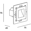 LEDS C4 orientation lamp CLICK square, lateral light direction, switchable IP65, white 