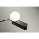 Bordlampe PERLINA TABLE med USB tilslutning, CCT Switch, med stik, med touch-dæmper IP20, sort dæmpbar