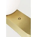 LEDS C4 Bordlampe PERLINA TABLE med USB tilslutning, CCT Switch, med stik, med touch-dæmper IP20, guld mat dæmpbar