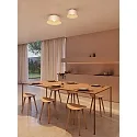 LEDS C4 Væg- og Loftlampe MISO Ø 433MM E27 IP20, hvid mat dæmpbar
