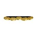 Ceiling luminaire GOLDINO, 5-flame, incl. 5x GU10 5W 2700K 350lm (3-StepDim), gold / black