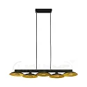 Pendant luminaire GOLDINO, incl. 5x GU10 5W 2700K 350lm (3-StepDim), gold / black
