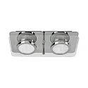 Ceiling luminaire CHROMIA, 2-flame, incl. 2x GU10 5W 2700K 400lm (3-Step-dimmable), chrome / satined