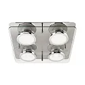 Loftlampe CHROMIA 4-flammer, dæmpbar GU10, chrom, satin dæmpbar