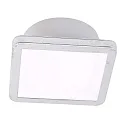 Loftlampe AQUA UNO firkantet, CCT Switch, omskiftelig GX53 IP44, bladsølv 