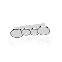 Loftlampe AQUA DISK-4 4-flammer, CCT Switch, omskiftelig GU10 IP44, chrom, blank 