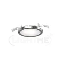Indbygnings loftlampe AQUA PLANO Ø 11.2CM CCT Switch, sæt med 3, omskiftelig GX53 IP44, sølv 