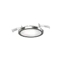 Indbygnings loftlampe AQUA PLANO Ø 11.2CM 1-flamme, CCT Switch, omskiftelig GX53 IP44, sølv 