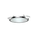 Indbygnings loftlampe AQUA PLANO Ø 14.7CM stiv, CCT Switch, omskiftelig GX53 IP44, chrom 