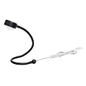 Bordlampe POWERLENS SNAKE bøjelig GX53 IP20, satin, sort mat