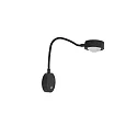 Væglampe POWERLENS FLEX direkte GX53 IP20, satin, sort mat