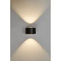 Spot EASY LENS WALL LED Dim-To-Warm IP20, sort dæmpbar