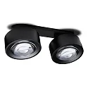 Lumexx Spot EASY LENS DOUBLE LED Dim-To-Warm IP20, sort dæmpbar