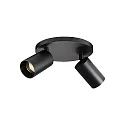 ceiling luminaire SPOTON CIRCLE 2 2 flames GU10 IP20, black