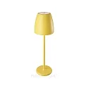 Batteri bordlampe TAVOLA up / down, dæmpbar IP54, gul, hvid mat dæmpbar