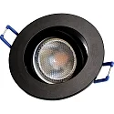 Megatron Indbygnings loftlampe DECOCLIC 68MM / GU10 + GU5.3 rund, svingbar GU10 IP20, sort mat dæmpbar