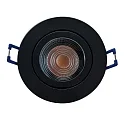 Installationshus DECOCLIC 68MM / GU10 + GU5.3 rund, stiv, sort mat