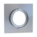 Indbygnings loftlampe DECOCLIC 68MM / GU10 + GU5.3 firkantet, svingbar GU10 IP20, aluminium, sølv dæmpbar