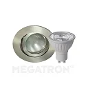 Downlight DECOCLIC DUALBEAM rund, dæmpbar GU10 IP20, jern børstet dæmpbar