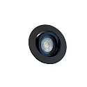 Indbygningslampe DECOCLIC KOIN DIM rund, svingbar, sæt med 1 IP20, sort dæmpbar 7,6W 550lm 3000K 38° 38° CRI > 97