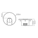 nobilé wall recessed luminaire STAIR 68 SCCT round IP40, white matt dimmable
