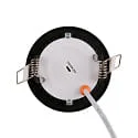 Indbygget downlight LED PANEL FLAT 85 R SCCT DIM C rund, CCT Switch IP44, sort dæmpbar