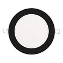 recessed downlight LED PANEL FLAT 145 R SCCT DIM C round, CCT Switch IP44, black dimmable