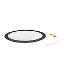nobilé recessed downlight LED PANEL FLAT 300 R SCCT 350MA PRISM round, CCT Switch, UGR < 19, excl. LED driver IP20, black dimmable